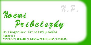 noemi pribelszky business card